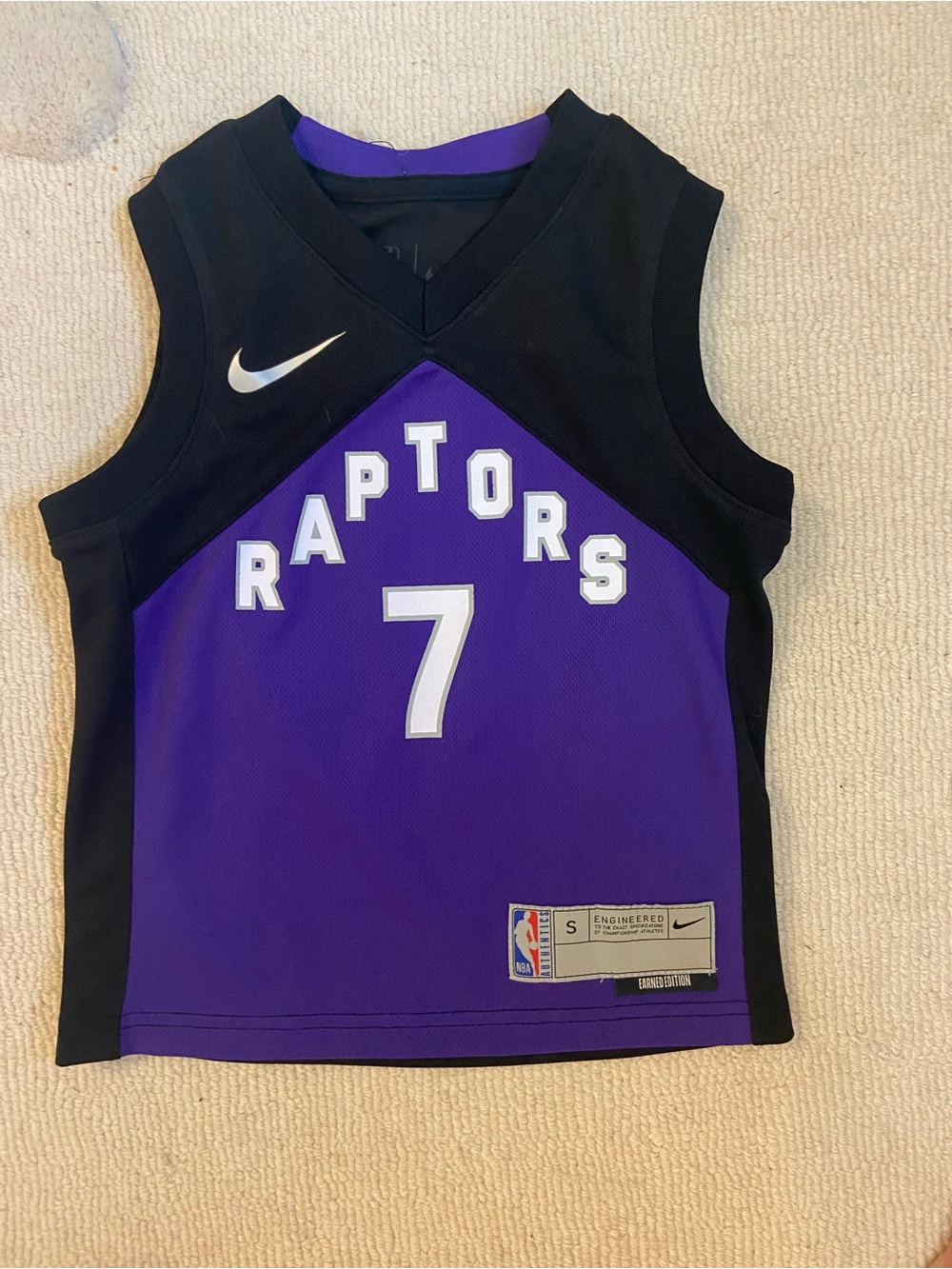 NBA Toronto Raptors Purple and Black Jersey Tank Top #7